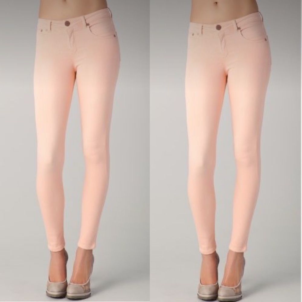 Victoria Beckham salmon pink jeans